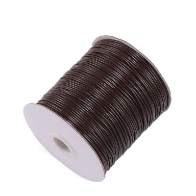 HDNSAUD Leather Cords Rope 10 Meters/Lot 0.5-2.5mm Leather Cord Round Wax Rope String for DIY Necklace Bracelet Jewelry Findings Making Accessories(Deep Coffee,1.0mm)