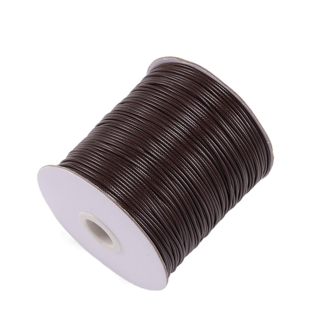 HDNSAUD Leather Cords Rope 10 Meters/Lot 0.5-2.5mm Leather Cord Round Wax Rope String for DIY Necklace Bracelet Jewelry Findings Making Accessories(Deep Coffee,1.0mm)