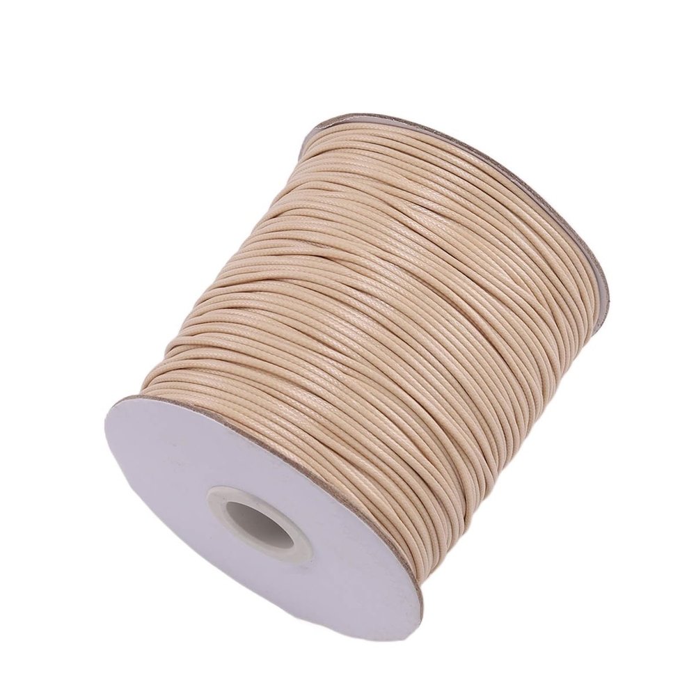 HDNSAUD Leather Cords Rope 10 Meters/Lot 0.5-2.5mm Leather Cord Round Wax Rope String for DIY Necklace Bracelet Jewelry Findings Making Accessories(Camel,2mm)
