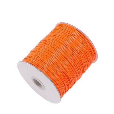 HDNSAUD Leather Cords Rope 10 Meters/Lot 0.5-2.5mm Leather Cord Round Wax Rope String for DIY Necklace Bracelet Jewelry Findings Making Accessories(Orange,2mm)