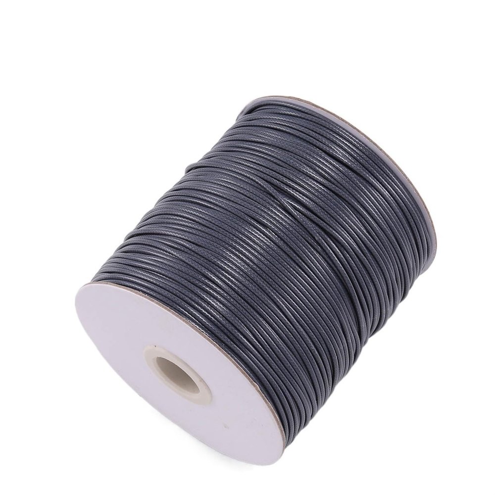HDNSAUD Leather Cords Rope 10 Meters/Lot 0.5-2.5mm Leather Cord Round Wax Rope String for DIY Necklace Bracelet Jewelry Findings Making Accessories(Dark Grey,1.5mm)