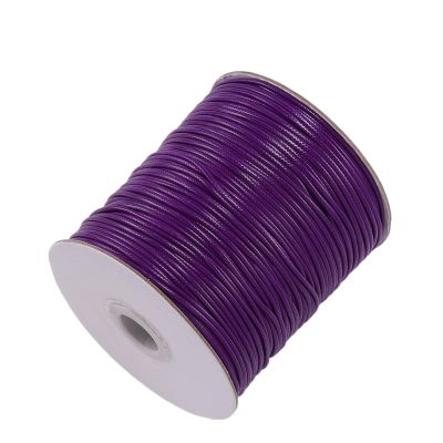 HDNSAUD Leather Cords Rope 10 Meters/Lot 0.5-2.5mm Leather Cord Round Wax Rope String for DIY Necklace Bracelet Jewelry Findings Making Accessories(Purple,2mm)