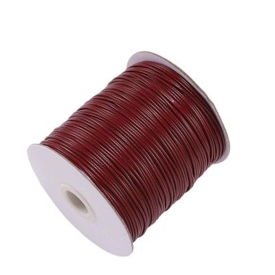 HDNSAUD Leather Cords Rope 10 Meters/Lot 0.5-2.5mm Leather Cord Round Wax Rope String for DIY Necklace Bracelet Jewelry Findings Making Accessories(Wine Red,2mm)