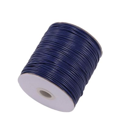HDNSAUD Leather Cords Rope 10 Meters/Lot 0.5-2.5mm Leather Cord Round Wax Rope String for DIY Necklace Bracelet Jewelry Findings Making Accessories(Deep Blue,1.2mm)