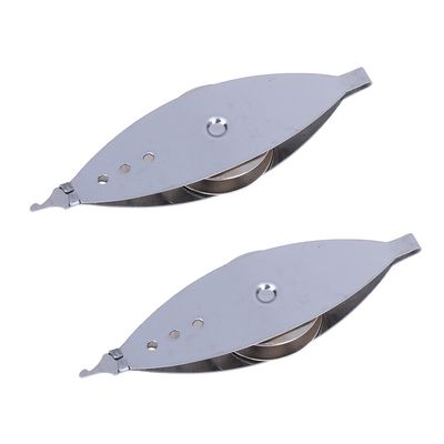 SagaSave Metal Shuttle Silver Metal Needle Tattings DIY Hand Lacemaking Craft Tool for Household, Knitting, Crafting Projects(2 Pcs)