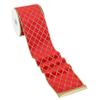 MAYREEL 4 Inch Red and Gold Velvet Wired Ribbon Metallic Diamond Glitter Grid for Christmas Gift Wrapping Floral Craft Bows Wreaths Garland Holiday Decor 10 Yards view 1