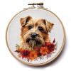 Schnauzer Cross Stitch Kits with Hoop Easy Pattern Stamped Cross-Stitch Supplies Needlework DIY 11CT 3 Strands Cotton Thread Printed DIY Needlepoint Kits 3535cm (ag206) view 1