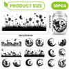 arricraft 10 Sheets UV DTF Cup Wrap Transfer Stickers, 10 Styles 9.45x4.33 Inchs Fairy Garden Butterfly Mushrooms Rub on Transfers Decal for 16OZ Glass Cups Furniture Craft Wood DIY Crafts view 2