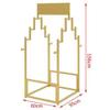 WIGING Carpet Sample Display Rack, Floor Standing Scarf Display Stand, Ladder Display Clothing Store Carpet Storage Rack for Commercial Clothing Retail Store(Gold,60x95x156cm) view 2