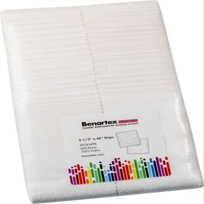 Kanvas Studio Classic Keepsakes White Strip-Pies 40 2.5-inch Strips Jelly Roll Benartex