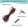 MECCANIXITY Faux Leather Cord Suede Cord, 5.5 Yards 2.6mm String Flat Rope Thread for Bracelet Necklace Beading Jewelry DIY Art Crafts, Wine Red, 1 Pack view 2
