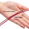 MECCANIXITY Faux Leather Cord Suede Cord, 5.5 Yards 2.6mm String Flat Rope Thread for Bracelet Necklace Beading Jewelry DIY Art Crafts, Wine Red, 1 Pack view 3