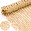 Vehipa Plastic Cane Webbing Roll 20"x63", Handwoven PP Synthetic Rattan Rolls, Faux Cane Open Weave Mesh for DIY Furniture Decoration - Beds, Chairs, Cabinets, Ceilings view 1