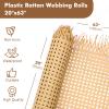 Vehipa Plastic Cane Webbing Roll 20"x63", Handwoven PP Synthetic Rattan Rolls, Faux Cane Open Weave Mesh for DIY Furniture Decoration - Beds, Chairs, Cabinets, Ceilings view 2