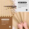 Vehipa Plastic Cane Webbing Roll 20"x63", Handwoven PP Synthetic Rattan Rolls, Faux Cane Open Weave Mesh for DIY Furniture Decoration - Beds, Chairs, Cabinets, Ceilings view 3