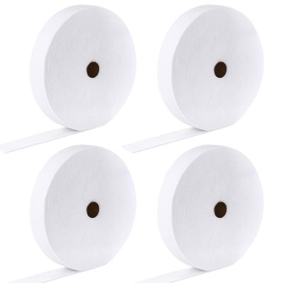 Eunika 4 Rolls Jelly Roll Batting Strip 2 1/4 Inch Total 200 Yards Cotton Blend Flexible Quilt Batting for Jelly Roll Rugs, Braided Throw Rugs
