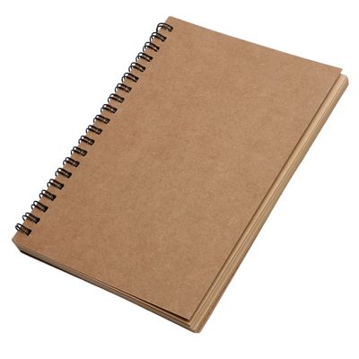 caralin Reeves Retro Bound Coil Sketch Book Blank Notebook Kraft Sketching Paper Paper, 12*18cm, As Pic Shows