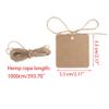 caralin 100pcs Blank Square Kraft Paper Gift Hang s Wedding Label Card Crafts Jute Twine + Kraft Paper, As Pic Shows, Brown view 4