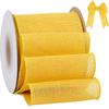 Tekdeere Burlap Ribbon 4 Inch x 10 Yard, Yellow Wired Ribbon for Crafts, Gift Wrapping, Wreaths, Bows, Tree Decoration and Outdoor Decoration view 1