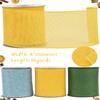 Tekdeere Burlap Ribbon 4 Inch x 10 Yard, Yellow Wired Ribbon for Crafts, Gift Wrapping, Wreaths, Bows, Tree Decoration and Outdoor Decoration view 2