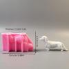 XMOX Dachshund Silicone Molds, Dog Mold for Soap Soy Wax DIY Handcraft, Animal Epoxy Resin Mold for Party Home Dinner Festive Days Decoration, Pink view 2