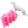 XMOX Dachshund Silicone Molds, Dog Mold for Soap Soy Wax DIY Handcraft, Animal Epoxy Resin Mold for Party Home Dinner Festive Days Decoration, Pink view 3