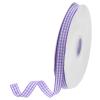 DMiotech 3/8 Inch 50 Yards Gingham Ribbon, Checkered Ribbon Plaid Ribbon for Gift Wrapping Decoration Art Craft DIY, Purple and White view 1