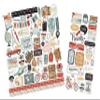Travel Stickers for Scrapbooking - Cute Travel Scrapbook Stickers Sheets with Luggage, Suitcase, Phrases, Vacation Design - Traveling Journal Embellishments for Photo Album, Planner - 2 Items Set view 1