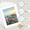 Golden State Art, Pack of 10, Pre-Cut 8x10 Picture Mats Bevel Edge 5.5x7.5 Opening for 6x8 Photos, White view 3