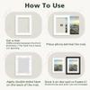 Golden State Art, Pack of 10, Pre-Cut 8x10 Picture Mats Bevel Edge 5.5x7.5 Opening for 6x8 Photos, White view 4