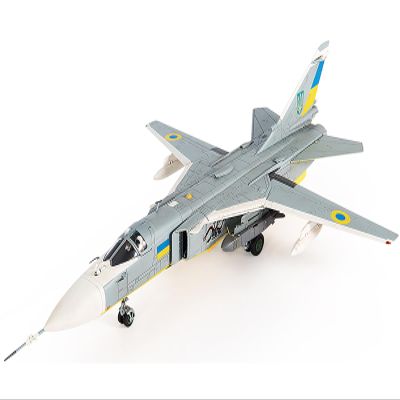 Sukhoi Su-24M Fencer-D Bomber Aircraft Ukraine War (2023) Ukrainian Air Force 1/72 Diecast Model by JC Wings JCW-72-SU24-001