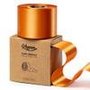 Keypan Satin Ribbon 2.5 Inch Double-Faced Ginger Polyester Ribbons 25 Yards for Crafts Flower Bouquet Gift Wrapping Wedding Invitation view 1