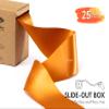 Keypan Satin Ribbon 2.5 Inch Double-Faced Ginger Polyester Ribbons 25 Yards for Crafts Flower Bouquet Gift Wrapping Wedding Invitation view 2
