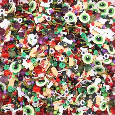 15 Gram Halloween Eye Spooky Polymer Clay Slices Mix, Halloween Spooky Mushroom Polymer Clay Sprinkles, Halloween Horror Polymer Sprinkles, Nail Art Faux Craft NOT Edible