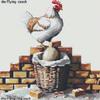 Hen and Egg DIY 11CT Stamped Cross Stitch Kits for Beginners Easy Needlepoint Embroidery Counted Cross Stitch Art Craft for Wall Decoration 14x14inch(1) view 1