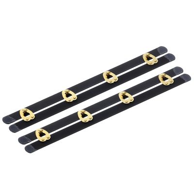 uxcell 2 Set Corset Busk, 8 Inch Black Steel Boning Support with Gold Buttons Spring Steel Corset Busk Corset Boning for Sewing Corset Making Gown Wedding Dress
