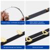 uxcell 2 Set Corset Busk, 8 Inch Black Steel Boning Support with Gold Buttons Spring Steel Corset Busk Corset Boning for Sewing Corset Making Gown Wedding Dress view 3