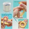 Threemonkys Flat Elastic Line 0.8 mm Elastic Bracelet Rope Bead Rope for String Jewelry Production and Bracelet Production (100 m) view 3