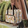 Psesaysky Floral Flowers Sewing Box Storage Bag with Pockets Sewing Machine Tote Bag with Hand Strap, Portable Sewing Machine Case Storage Organization Carrying Bag for Accessories view 2