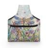 KUIFORTI Dragonfly Crochet Bag Large Yarn Bags for Crocheting on The Go, Flower Crochet Hook Organizer Knitting Bags Canvas Crochet Bags and Totes view 2