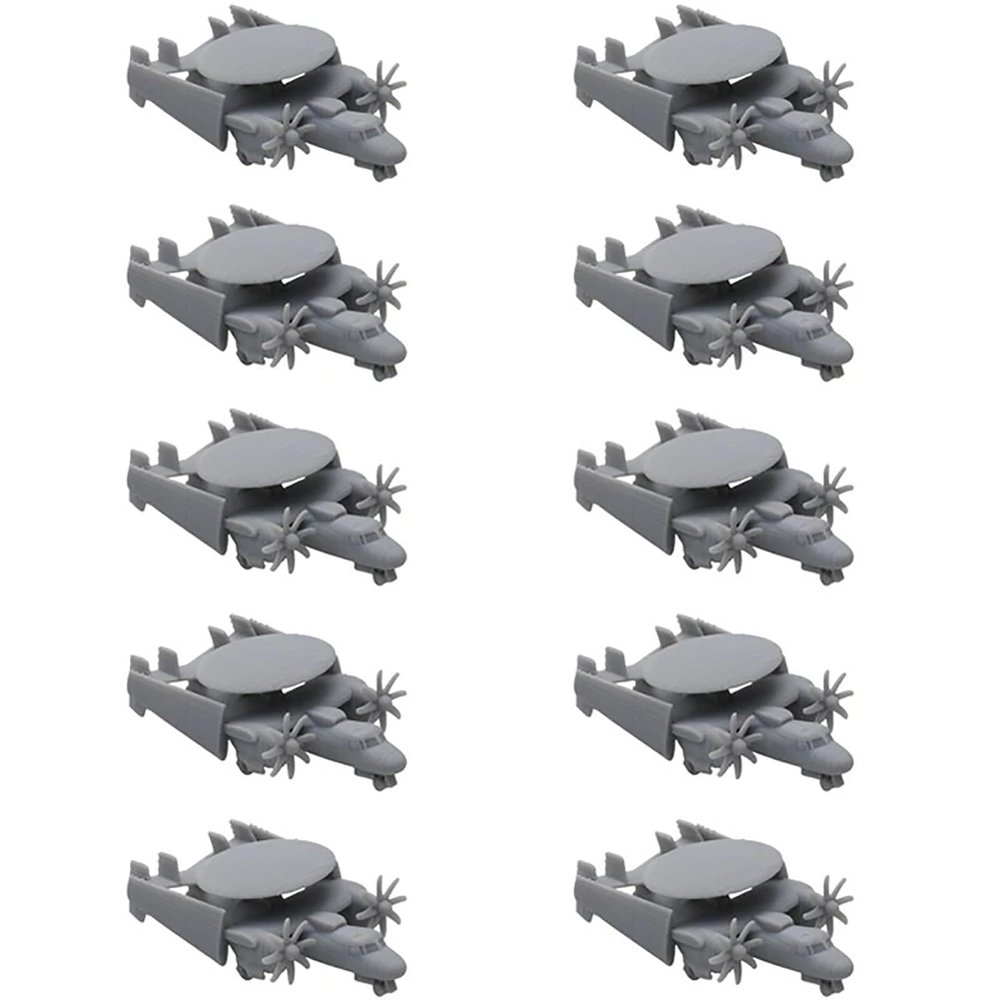 10PCS DIY Model E-2C Hawkeye Ship-Based Aircraft Resin Military Model AEW Early Warning Aircraft Simulation Plane Ornaments(1/350 (50mm))