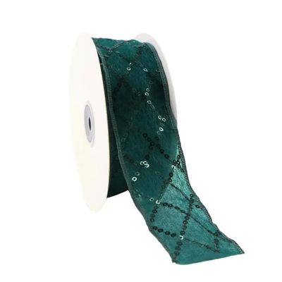 5 Yards 38Mm Colorful Sequin Organza Ribbon Decoration DIY Craft Clothing Accessories Sequin Ribbons