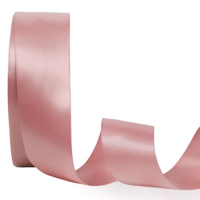 LaRibbons 1 1/2 Inch 50 Yard Double Faced Satin Ribbon,Dust Pink Satin Craft Fabric Ribbon for Gift Wrapping Floral Bouquets Wedding Party Decoration