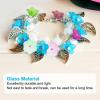 PATIKIL Glass Trumpet Flower Beads, 100 Pcs Gradient Flower Bead Charm for Jewelry Making DIY Craft, Bracelets, Earrings, Necklaces Decorations, Lotus Purple view 3