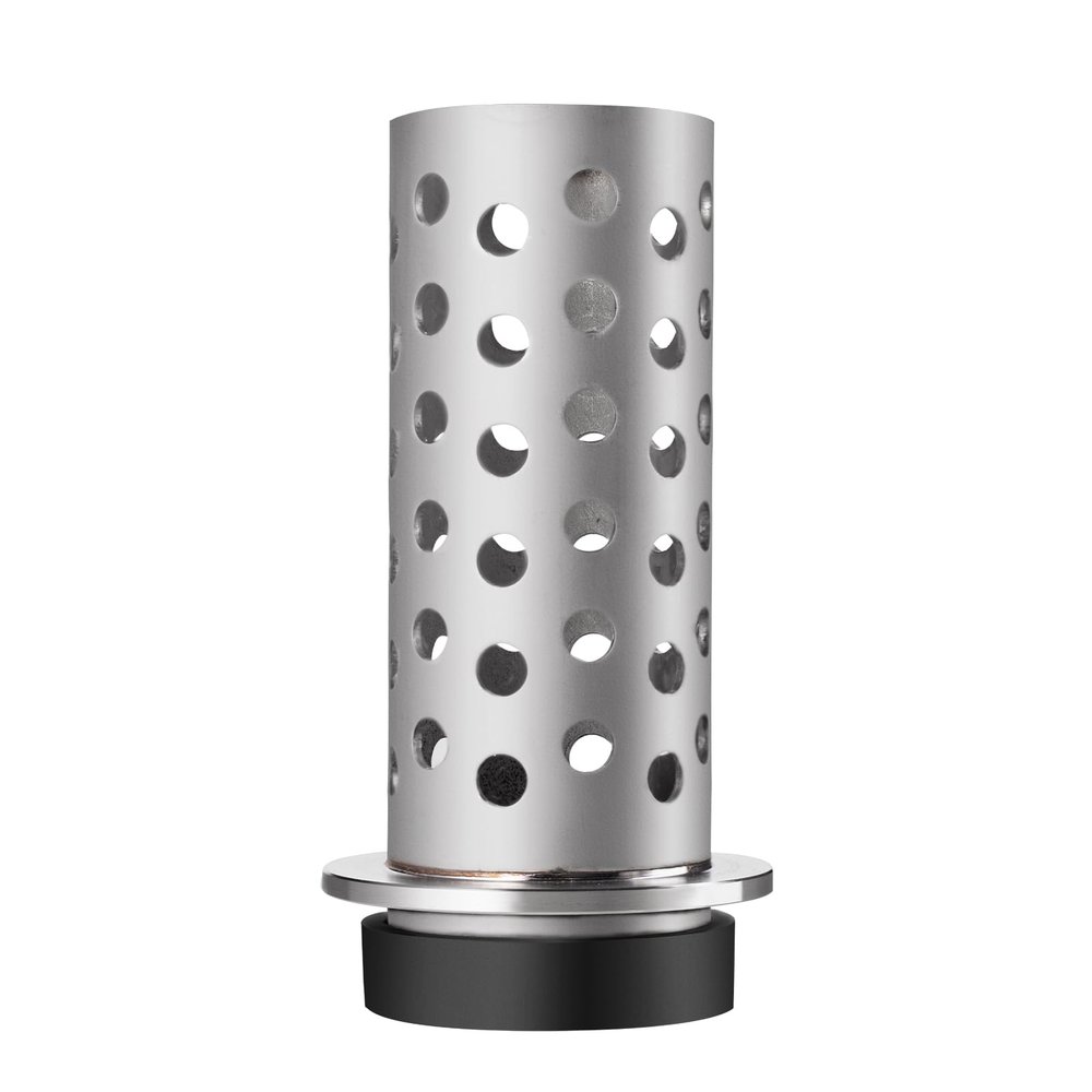 DZQ Perforated Casting Flask Vacuum Casting Stainless Steel Wall Flanged with Rubber Sprue Base(3" x 8")