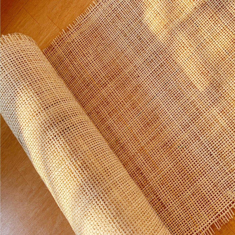 26"(2.2Feet) Width x 5 Feet Length Natural Cane Webbing Large Size Rattan Roll, Caning Material, Cane Webbing roll, Rattan Material Fabric Sheet from Origin Asia for Furniture Chair Dresser Cabinet