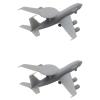 2PCS E-3 DIY Model 1/2000 1/700 1/400 1/350 Scale Early Warning Aircraft Model Uncolored Air-Early Alarm Plane with Landing Gear Military Model(1/700(66mm)) view 1