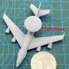 2PCS E-3 DIY Model 1/2000 1/700 1/400 1/350 Scale Early Warning Aircraft Model Uncolored Air-Early Alarm Plane with Landing Gear Military Model(1/700(66mm)) view 2