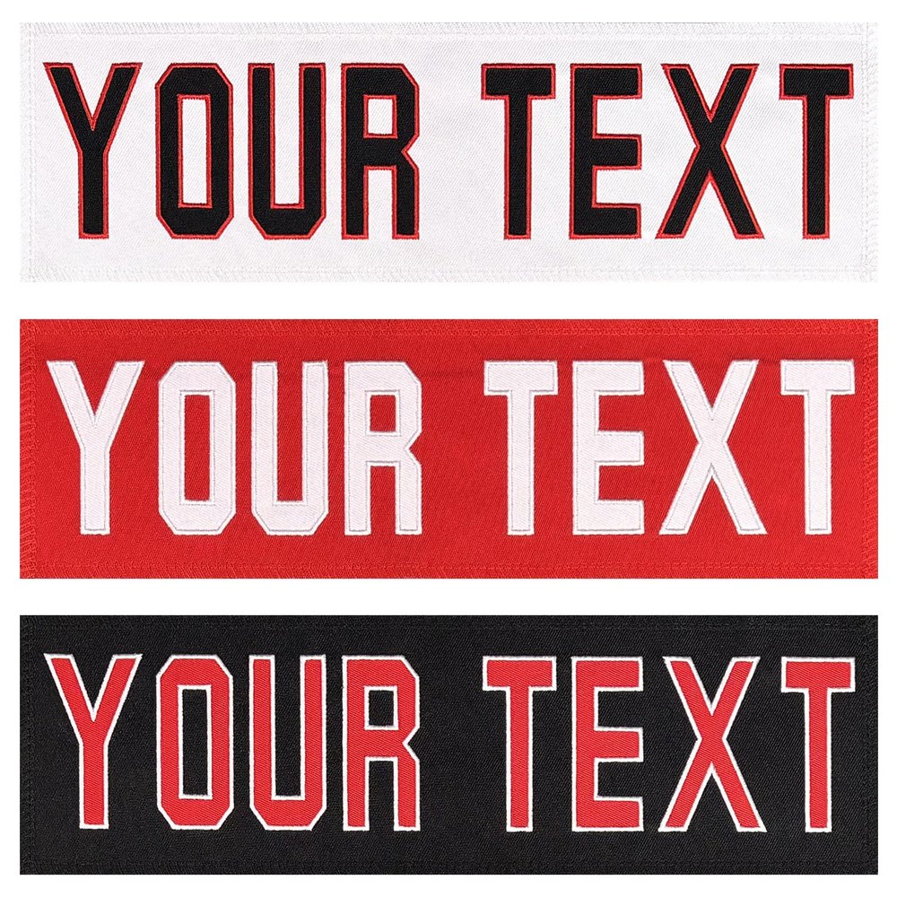 Custom Jersey Nameplate, Personalized Sew on Back Name Patch for Jersey (Stitched Letters)