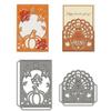 WADORN Halloween Autumn Pumpkin Metal Cutting Dies, Thanksgiving Turkey Border Metal Cutting Dies Stencils Fall Maple Leaves Carbon Steel Embossing Template for DIY Card Scrapbooking Craft view 1